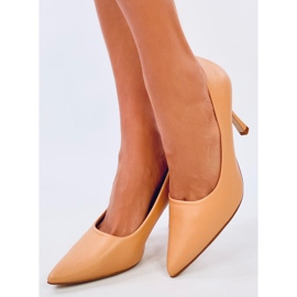 Zapatos de salón mujer en grano Aurora Camel marrón 4