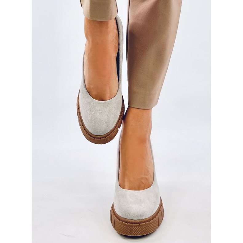 Zapatos de tacón y plataforma Angela Grey gris 1