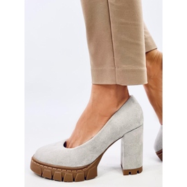 Zapatos de tacón y plataforma Angela Grey gris 4