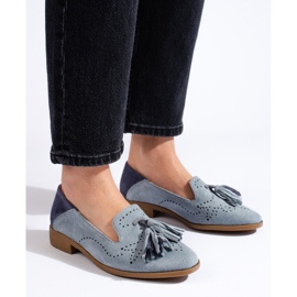 Mocasines calados de ante gris de Daszyński 3