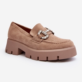 Mocasines De Mujer Con Adorno Beige Ellise 4