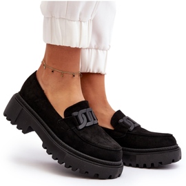 Mocasines De Mujer Con Cadena Negro Mevre 11