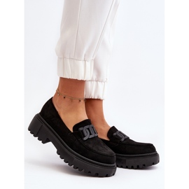 Mocasines De Mujer Con Cadena Negro Mevre 4