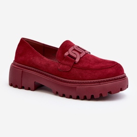 Mocasines Mujer Con Cadena, Burdeos Mevre rojo 2 Mocasines Mujer Con Cadena, Burdeos Mevre rojo 2
