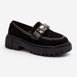 Mocasines De Mujer Con Tira Decorativa Negro Nancille 3