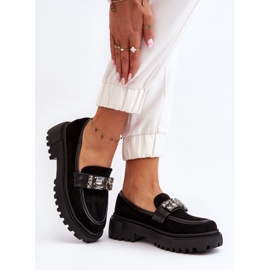 Mocasines De Mujer Con Tira Decorativa Negro Nancille 6