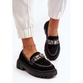 Mocasines De Mujer Con Tira Decorativa Negro Nancille 7