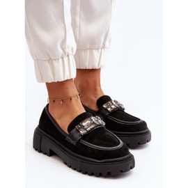 Mocasines De Mujer Con Tira Decorativa Negro Nancille 8