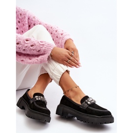 Mocasines De Mujer Con Tira Decorativa Negro Nancille 1