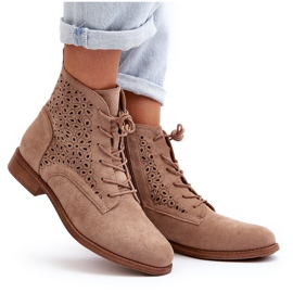 S.barski HY66-136 Botines Mujer con Estampado, Beige 10