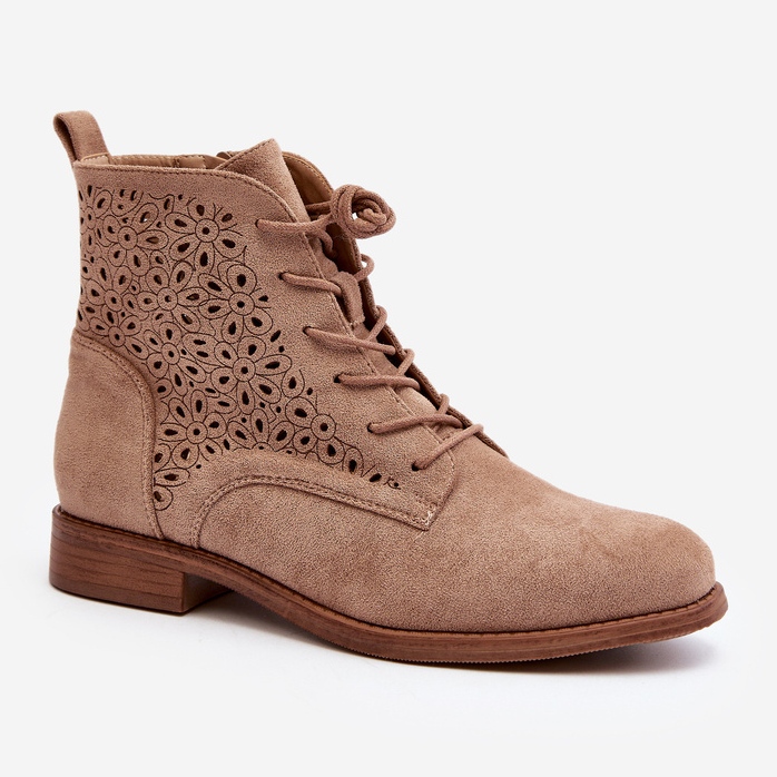 S.barski HY66-136 Botines Mujer con Estampado, Beige 2 S.barski HY66-136 Botines Mujer con Estampado, Beige 2