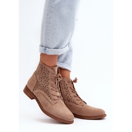 S.barski HY66-136 Botines Mujer con Estampado, Beige 3