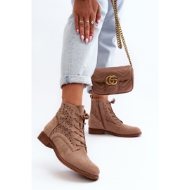 S.barski HY66-136 Botines Mujer con Estampado, Beige 6