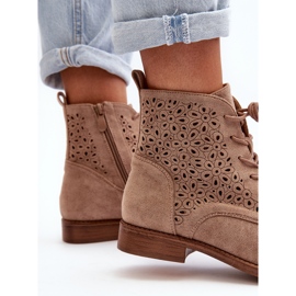 S.barski HY66-136 Botines Mujer con Estampado, Beige 7