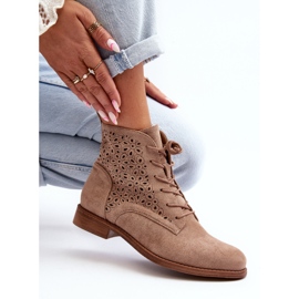 S.barski HY66-136 Botines Mujer con Estampado, Beige 1
