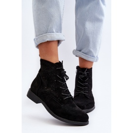 S.barski HY66-136 Botines Mujer Con Estampado, Negro 8