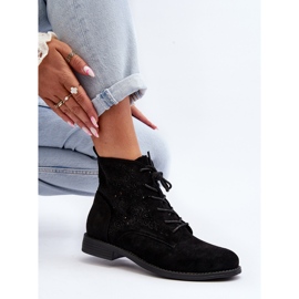 S.barski HY66-136 Botines Mujer Con Estampado, Negro 1