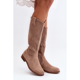 S.barski HY66-139 Botas Caladas Beige Mujer 4