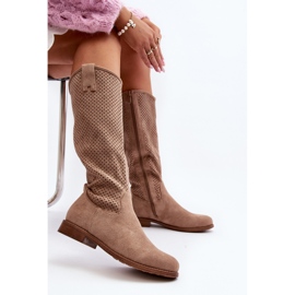 S.barski HY66-139 Botas Caladas Beige Mujer 9