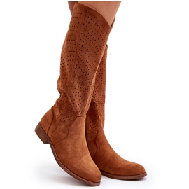 S.barski HY66-150 Botas Planas Camel Caladas marrón 12