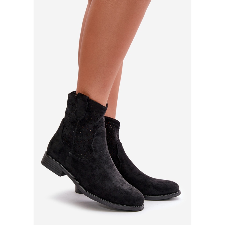 S.barski HY66-135 Botas Caladas De Mujer Con Tacón Plano Negro 1