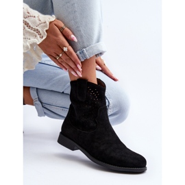 S.barski HY66-135 Botas Caladas De Mujer Con Tacón Plano Negro 2