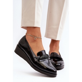 Vinceza Zapatos Mujer Charol Mocasines Negro Polike 7