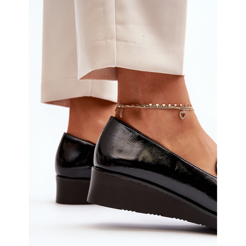 Vinceza Zapatos Mujer Charol Mocasines Negro Polike 1