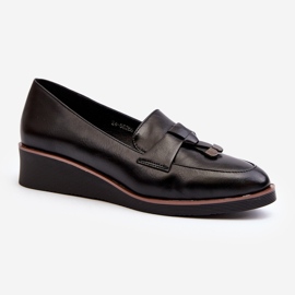 Vinceza Zapatos de Mujer con Cuña y Adorno, Miliret Negro 1