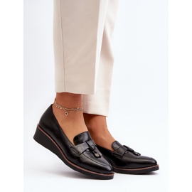 Vinceza Zapatos de Mujer con Cuña y Adorno, Miliret Negro 2