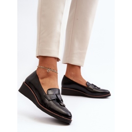 Vinceza Zapatos de Mujer con Cuña y Adorno, Miliret Negro 4