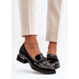 Vinceza Zapatos Mujer Charol Tacón Bajo, Negro Marilni 8