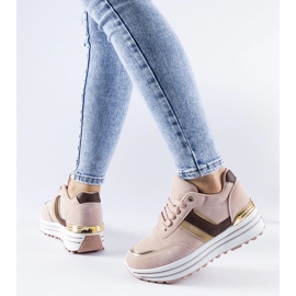 Zapatillas Provinciale rosa con plataforma rosado 1