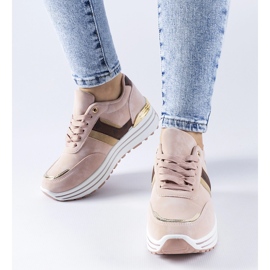 Zapatillas Provinciale rosa con plataforma rosado 2