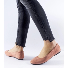 Bailarinas Jules de ante ecológico rosa oscuro 1