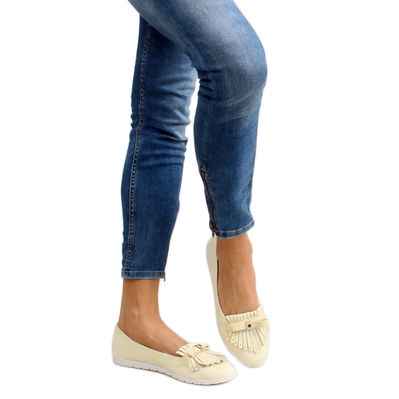 Mocasines pastel con flecos amarillos 1 Mocasines pastel con flecos amarillos 1