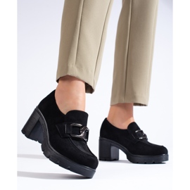 W. Potocki Tacones negros antelina Potocki 1 W. Potocki Tacones negros antelina Potocki 1