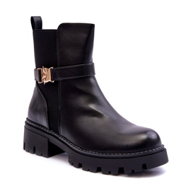 Botas de jodhpur femeninas con una decoración negra negro 1