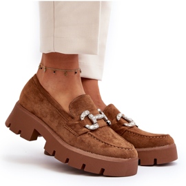 Mocasines De Mujer Con Decoración Camel Ellise marrón 9