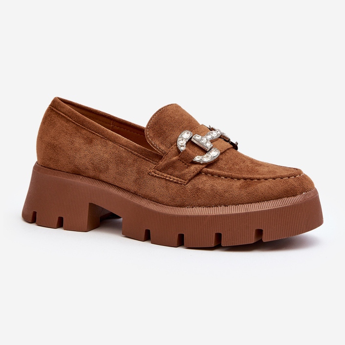 Mocasines De Mujer Con Decoración Camel Ellise marrón 1 Mocasines De Mujer Con Decoración Camel Ellise marrón 1