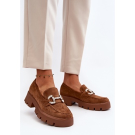 Mocasines De Mujer Con Decoración Camel Ellise marrón 3