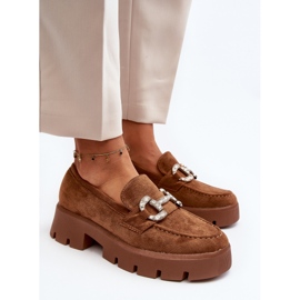 Mocasines De Mujer Con Decoración Camel Ellise marrón 5