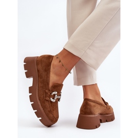 Mocasines De Mujer Con Decoración Camel Ellise marrón 6