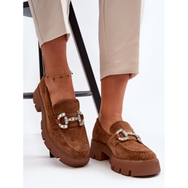 Mocasines De Mujer Con Decoración Camel Ellise marrón 8