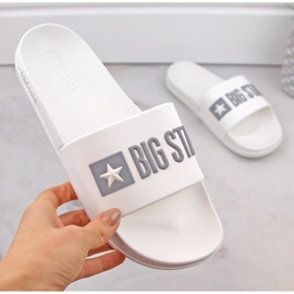 Chanclas de piscina mujer blanca Big Star FF274A199 blanco 2