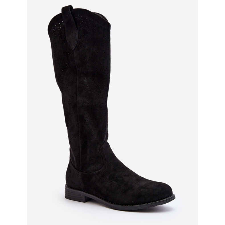 S.barski HY66-132 Botas Caladas Mujer, Negro 2