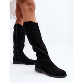 S.barski HY66-132 Botas Caladas Mujer, Negro 5