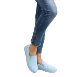 Zapatillas slip-on blandas JX40P L. Azul 4