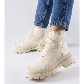 Zapatillas altas beige Éric 2