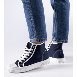 Zapatillas altas en azul marino de Pozzuolo 1 Zapatillas altas en azul marino de Pozzuolo 1